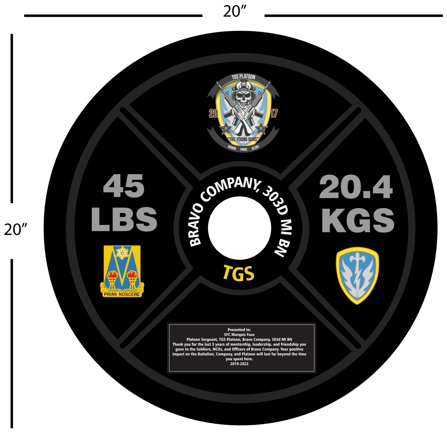 Custom Weight Plate Plaque