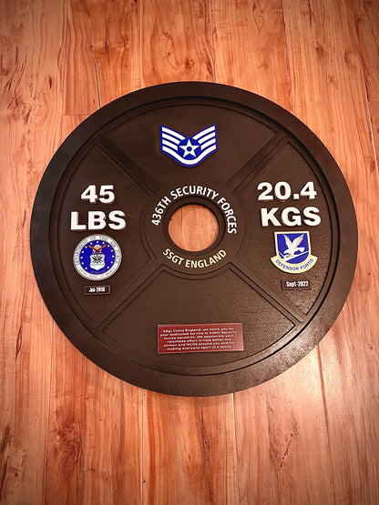 Custom Weight Plate Plaque